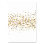 Gouden Confetti Glitter Wit Twee Naam Plaats Kaart (Achterkant)