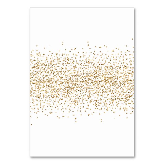 Gouden Confetti Glitter Wit Twee Naam Plaats Kaart (Achterkant)