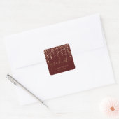 gouden confetti glitters roodrood afstudeer Sticke Vierkante Sticker (Envelop)