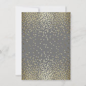 Gouden Confetti Grijs Elegant Save the Date (Achterkant)