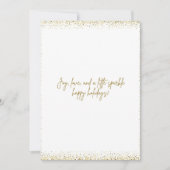 Gouden Confetti Happy Holiday Moderne Typografie K (Voorkant)
