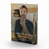 Gouden Confetti Happy Retirement Gift Fotoblokken (Rechts)