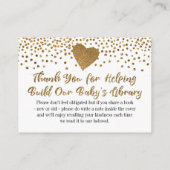 Gouden Confetti Hartboek Aanvraag Invoegen Kaarten (Achterkant)