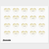 Gouden Confetti harten Hart Sticker (Vel)
