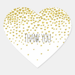 Gouden Confetti harten Hart Sticker