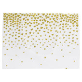 Gouden Confetti harten Large Cadeautasje (Achterkant)