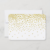 Gouden Confetti harten RSVP (Achterkant)