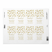 Gouden Confetti huwelijkslabels Etiket (Full Sheet)
