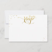 Gouden Confetti huwelijksuitnodiging Blank RSVP ka (Voorkant)