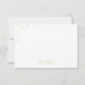 Gouden Confetti huwelijksuitnodiging Blank RSVP ka (Achterkant)