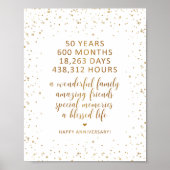 Gouden Confetti Jubileum Bord - GAC17 Poster (Voorkant)