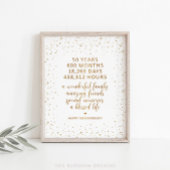 Gouden Confetti Jubileum Bord - GAC17 Poster