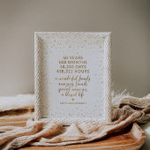 Gouden Confetti Jubileum Bord - GAC17 Poster