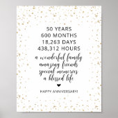 Gouden Confetti Jubileum Bord - GAC18 Poster (Voorkant)