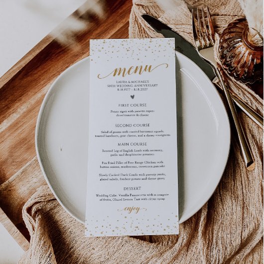Gouden Confetti Jubileum Menu - GAC29