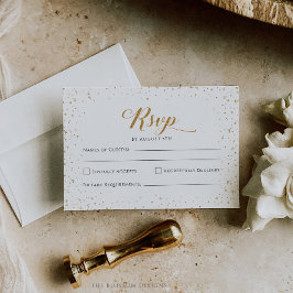Gouden Confetti Jubileum RSVP Kaart - GAC168