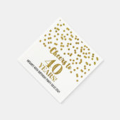 Gouden Confetti juicht 40 jaar Servet (Hoek)