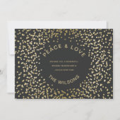 Gouden Confetti Kerstgroet Kaart (Voorkant)