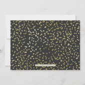Gouden Confetti Kerstgroet Kaart (Achterkant)