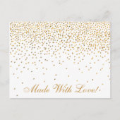  Gouden Confetti Keuken Douche Recept Kaarten (Voorkant)