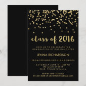 Gouden Confetti Klasse van 2016 Graduation Party Z Kaart (Voorkant / Achterkant)