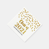 Gouden Confetti Klasse van 2021 Afstuderen Servet (Hoek)