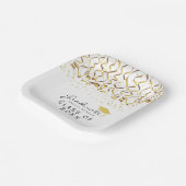 Gouden Confetti Klasse van Afstuderen Papieren Bordje (Gebogen)