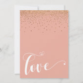 Gouden Confetti & Koraal "Verandering van Plannen" Kaart (Achterkant)