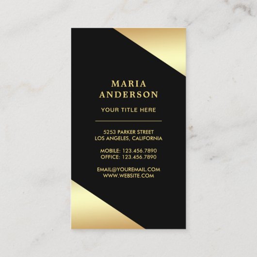 Gouden Confetti Lace Corset Bruids Lingerie Boutiq Visitekaartje (Achterkant)