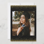 gouden confetti Law school afstudeerder feestuitno Kaart (Achterkant)