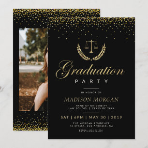 gouden confetti Law school afstudeerder feestuitno Kaart