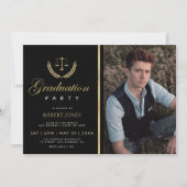 gouden confetti Law school afstudeerfeest Kaart (Voorkant)