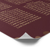 Gouden Confetti Liefde Bourgondië Trouwen Poster (Hoek)