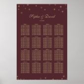 Gouden Confetti Liefde Bourgondië Trouwen Poster (Voorkant)