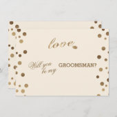 Gouden Confetti Liefde Champagne Bruiloftsbruidsma Kaart (Voorkant / Achterkant)