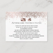 Gouden confetti Make-up Eyes Lashes Nazorg kaart (Achterkant)