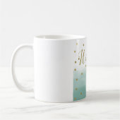 Gouden Confetti Mint Waterverf Hallo Koffiemok (Links)