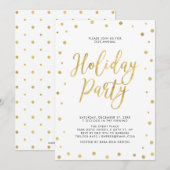 Gouden confetti | Modern bedrijfsfeest met kerst Kaart (Voorkant / Achterkant)