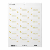 Gouden Confetti Modern Eenvoudig Wit Sjabloon Eleg Etiket (Full Sheet)