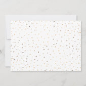Gouden Confetti | Modern Floral Graduation Party Kaart (Achterkant)