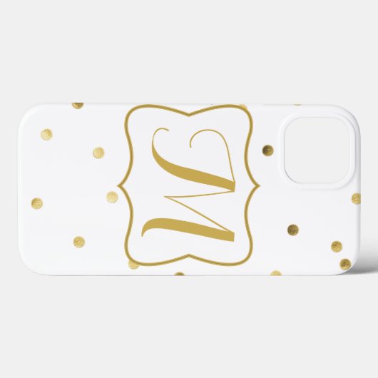 Gouden Confetti Monogram IPAD AIR Case (Achterkant (horizontaal))