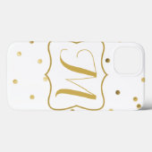 Gouden Confetti Monogram IPAD Case (Achterkant (horizontaal))
