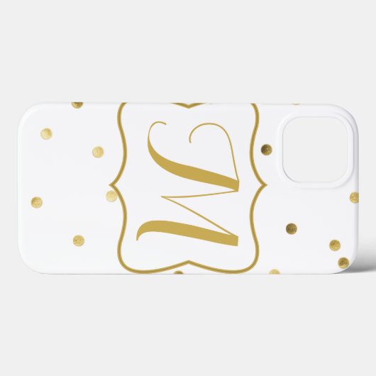 Gouden Confetti Monogram IPAD Case (Achterkant (horizontaal))