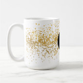 Gouden Confetti Monogram Koffiemok (Links)