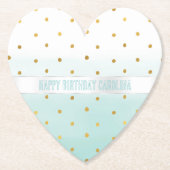 gouden Confetti munt Waterverf Kartonnen Onderzetters (Voorkant)