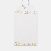 Gouden confetti namaakfolie cadeaulabel (Achterkant)