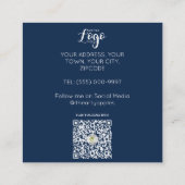 Gouden Confetti Navy bakken whisk Chef Vierkante Visitekaartje (Achterkant)