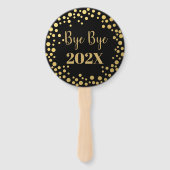 Gouden confetti Nieuwjaar Foto Prop Handwaaier (Voorkant)