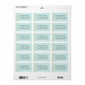 Gouden Confetti op Mint Green Etiket (Full Sheet)