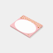 Gouden confetti op roze post-it® notes (Schuin)